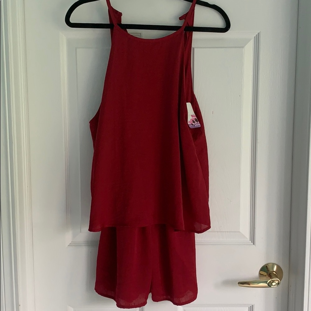 romper with overlay top
